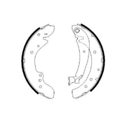 Hand Brake Shoe Set BOSCH 0986487521 OE Ref 77 362 429