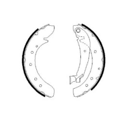 Hand Brake Shoe Set BOSCH 0986487522 OE Ref 4241 N4