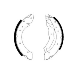 Hand Brake Shoe Set BOSCH 0986487528 OE Ref 77 01 205 339