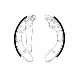 Jeu de mâchoires de frein à main BOSCH 0986487536 pour AUDI, VW OE 443609525 BOSCH