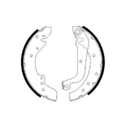 Hand Brake Shoe Set BOSCH 0986487547 OE Ref 77 01 204 637