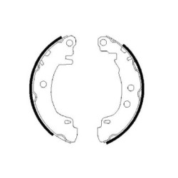 Jeu de mâchoires de frein à main BOSCH 0986487550 pour RENAULT MEGANE OE 7701204835 BOSCH