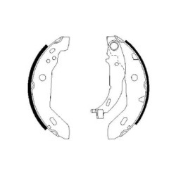 Hand Brake Shoe Set BOSCH 0986487565 OE Ref A 168 420 03 20