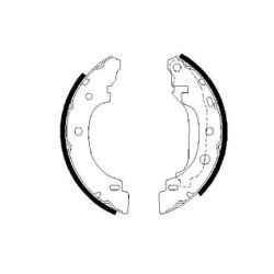 Hand Brake Shoe Set BOSCH 0986487570 OE Ref 77 01 205 523