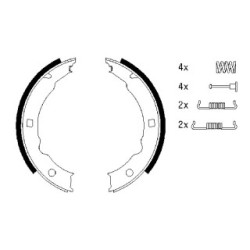 Jeu de mâchoires de frein à main BOSCH 0986487579 pour PEUGEOT 406, 607 OE 4241J2 BOSCH