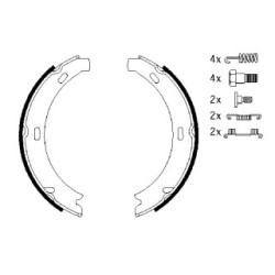 Hand Brake Shoe Set BOSCH 0986487584 OE Ref 210 420 03 20