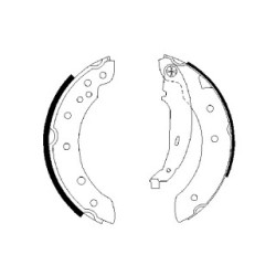 Jeu de mâchoires de frein à main BOSCH 0986487585 pour CITROEN, DACIA, IRAN KHODRO et plus encore... BOSCH