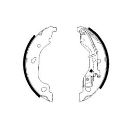 Jeu de mâchoires de frein à main BOSCH 0986487596 pour FIAT PUNTO OE 77362296 BOSCH