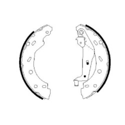 Hand Brake Shoe Set BOSCH 0986487600 OE Ref Q0007333V001