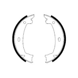 Hand Brake Shoe Set BOSCH 0986487608 OE Ref 34 41 1 163 244