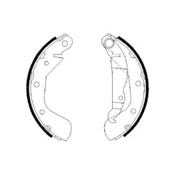Hand Brake Shoe Set BOSCH 0986487613 OE Ref 9196291