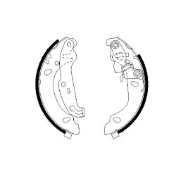 Jeu de mâchoires de frein BOSCH 0986487624 pour FORD FIESTA, KA OE YS5J2200-AA BOSCH