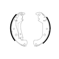 Jeu de mâchoires de frein à main BOSCH 0986487626 pour FIAT DOBLO, SIENA OE 7082149 BOSCH