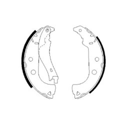 Jeu de mâchoires de frein à main BOSCH 0986487629 pour FIAT FIORINO, PALIO, STRADA BOSCH