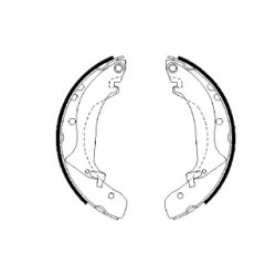 Hand Brake Shoe Set BOSCH 0986487642 OE Ref SFS 0000 61
