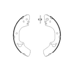 Hand Brake Shoe Set BOSCH 0986487662 OE Ref 5 52 241