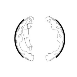 Jeu de mâchoires de frein à main BOSCH 0986487665 pour CITROËN, VAUXHALL, PEUGEOT et plus encore... BOSCH