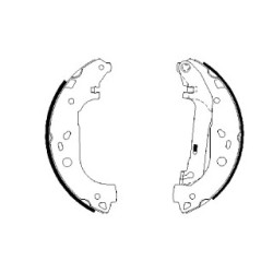 Hand Brake Shoe Set BOSCH 0986487667 OE Ref 1511233