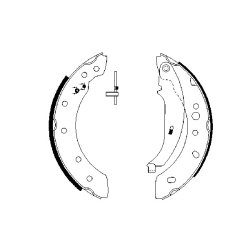 Jeu de mâchoires de frein BOSCH 0986487672 pour PEUGEOT 206, 206+, 207 OE 4241L5 BOSCH