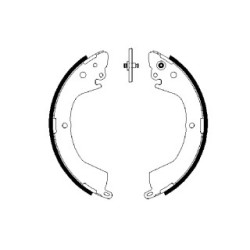Hand Brake Shoe Set BOSCH 0986487684 OE Ref MN186401