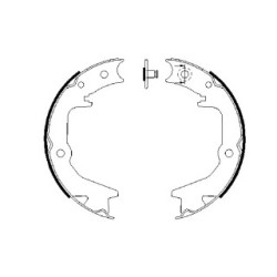 Hand Brake Shoe Set BOSCH 0986487685 OE Ref MN102631