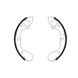 Hand Brake Shoe Set BOSCH 0986487687 OE Ref 58315 FDA01