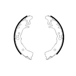 Hand Brake Shoe Set BOSCH 0986487689 OE Ref 04495 97208 000