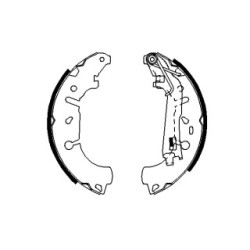 Jeu de mâchoires de frein à main BOSCH 0986487703 pour FIAT, VAUXHALL OE 77363858 BOSCH