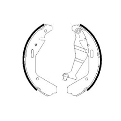 Jeu de mâchoires de frein à main BOSCH 0986487707 pour VAUXHALL, SUBARU, SUZUKI OE 4706738 BOSCH