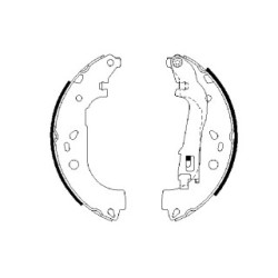 Hand Brake Shoe Set BOSCH 0986487717 OE Ref 77363513 BOSCH