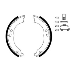 Jeu de mâchoires de frein à main BOSCH 0986487726 pour CITROËN, FIAT, VAUXHALL et plus encore... BOSCH