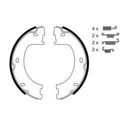 Hand Brake Shoe Set BOSCH 0986487751 OE Ref 906 420 04 20 BOSCH