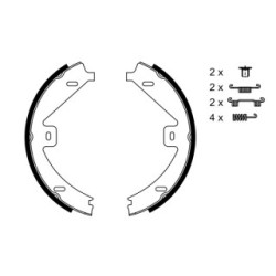 Hand Brake Shoe Set BOSCH 0986487752 OE Ref A 212 420 01 20