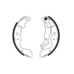 Jeu de mâchoires de frein à main BOSCH 0986487754 pour DACIA, LADA, MERCEDES, RENAULT BOSCH