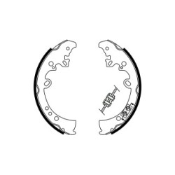 Jeu de mâchoires de frein à main BOSCH 0986487787 pour TOYOTA FORTUNER, HILUX