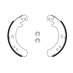 Hand Brake Shoe Set BOSCH 0986487914 OE Ref ICW 5000 10