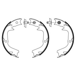 Jeu de mâchoires de frein à main BOSCH 0986487932 pour SUBARU LEGACY, OUTBACK