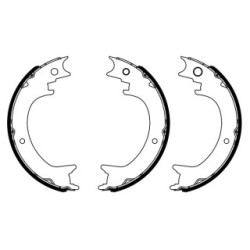 Hand Brake Shoe Set BOSCH 0986487945 OE Ref 4800A058