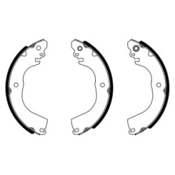 Jeu de mâchoires de frein à main BOSCH 0986487951 pour CITROËN, MITSUBISHI, PEUGEOT BOSCH