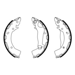 Hand Brake Shoe Set BOSCH 0986487954 OE Ref 58350 F2A00