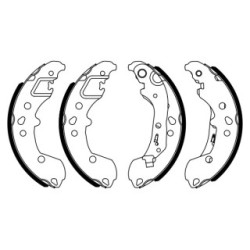 Hand Brake Shoe Set BOSCH 0986487958 OE Ref 2Q0 698 525 D