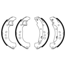 Hand Brake Shoe Set BOSCH 0986487959 OE Ref 2Q0 698 525 C