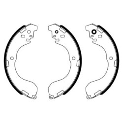 Hand Brake Shoe Set BOSCH 0986487962 OE Ref D4060-1UY6A
