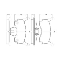 Jeu de plaquettes de frein BOSCH 0986490410 pour MAZDA 626