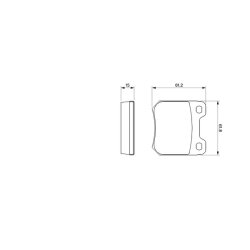 Jeu de plaquettes de frein BOSCH 0986490510 pour VAUXHALL OMEGA, CARLTON