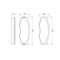 Brake Pad Set BOSCH 0986490990 OE Ref 586106233