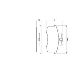 Jeu de plaquettes de frein BOSCH 0986491700 pour BOGDAN, DATSUN, LADA, ZAZ BOSCH