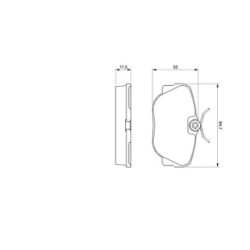 Jeu de plaquettes de frein BOSCH 0986491730 pour BMW Série 3, Z1 OE 34111154377 BOSCH