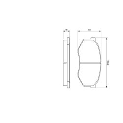 Jeu de plaquettes de frein BOSCH 0986493180 pour MAZDA 929