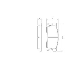 Jeu de plaquettes de frein BOSCH 0986493670 pour HONDA CIVIC